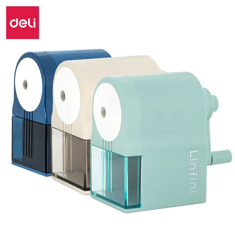 Deli Adjustable Pencil Sharpener 5 Gears Automatically Enters Hand-cranked Sketch Pen Mechanical Sharpener Stationery Kids Gift