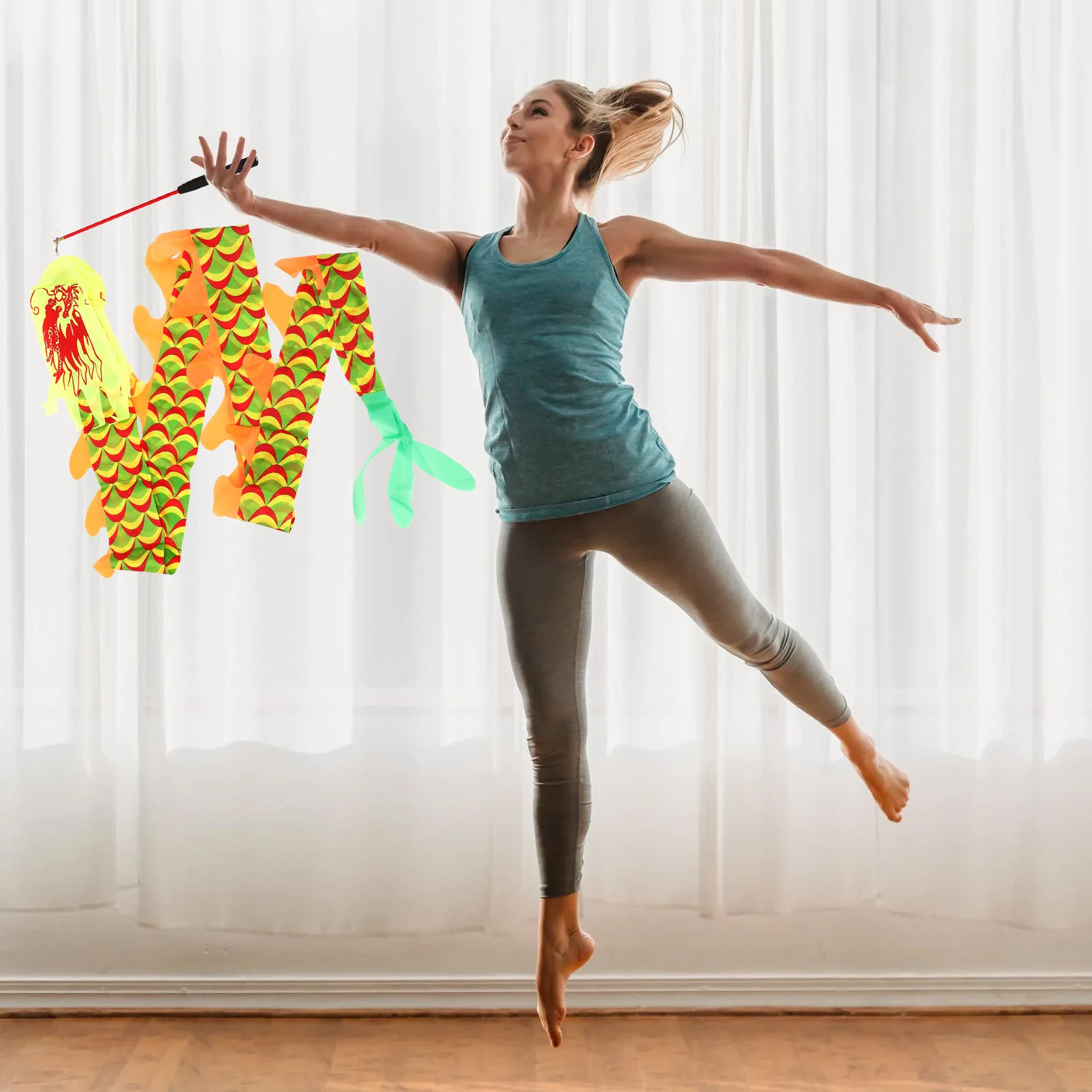 

Ribbon Toys Outdoor Garland Dancing Ribbons for Children Chinese Kids Wreath Streamer Glass Fiber