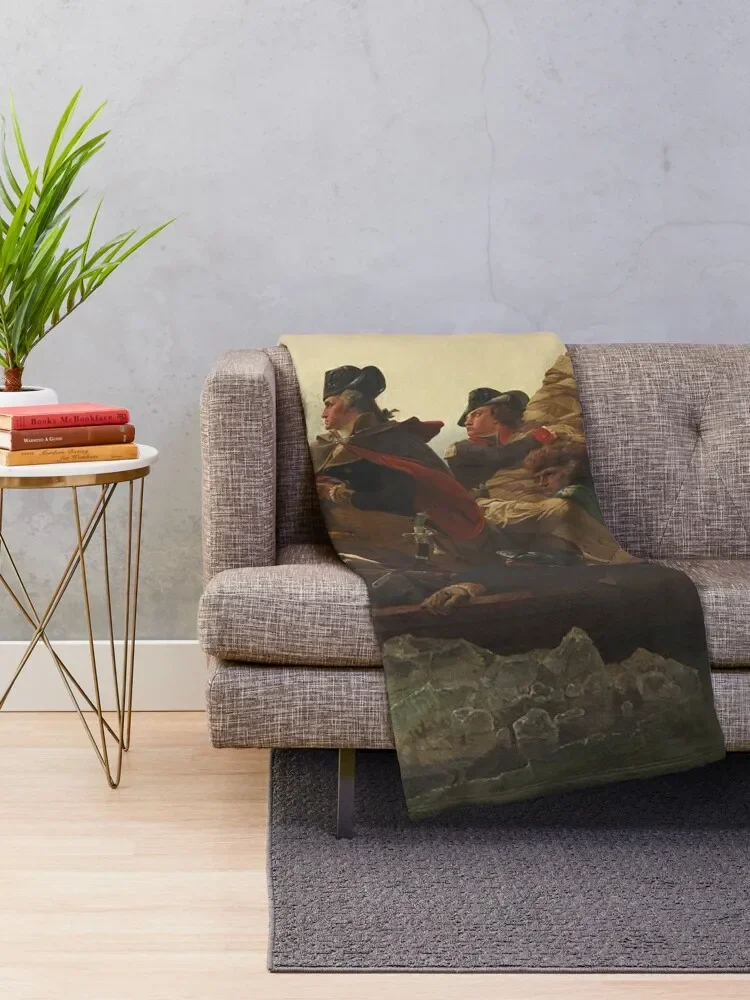 Washington Crossing the Delaware Throw Blanket Weighted Fluffys Large Blankets