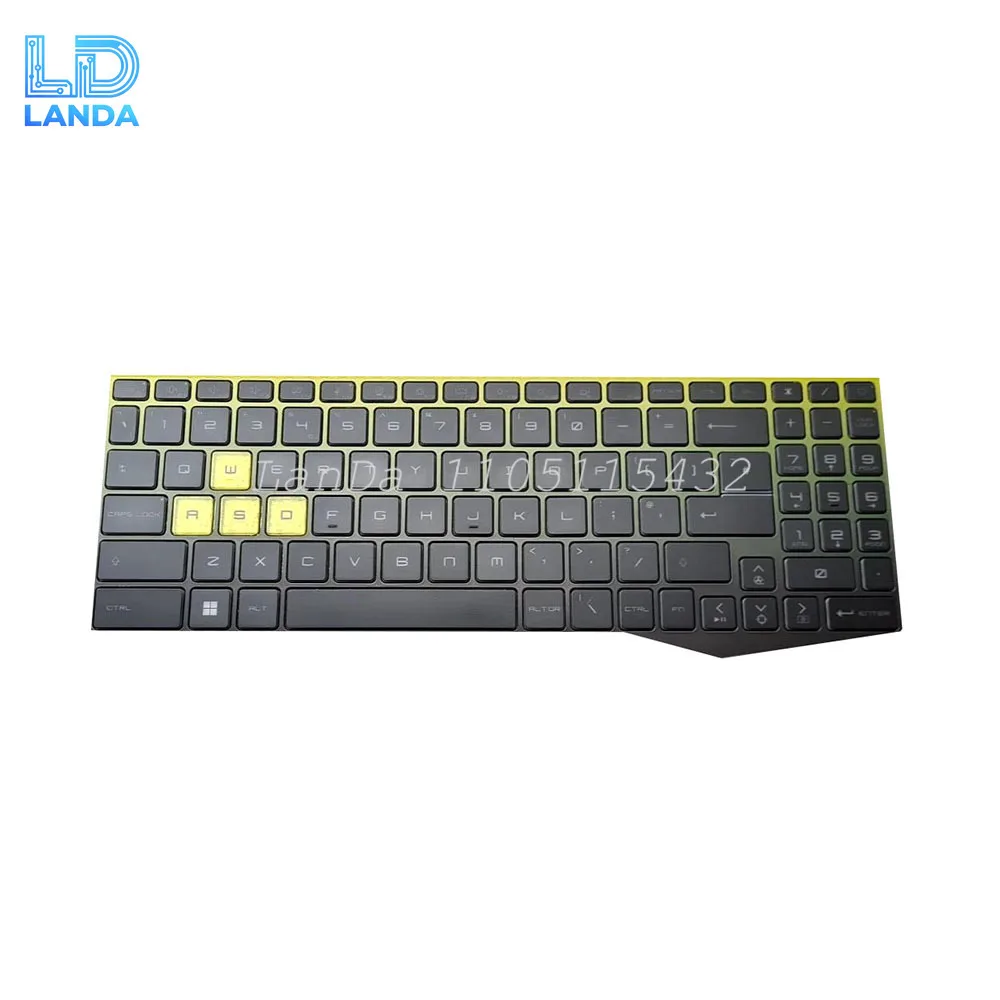 Laptop Monochrome Backlit Keyboard Limited Edition For MSI Crosshair 15 17 C12VE C12VF C12VG English US Black No Frame New