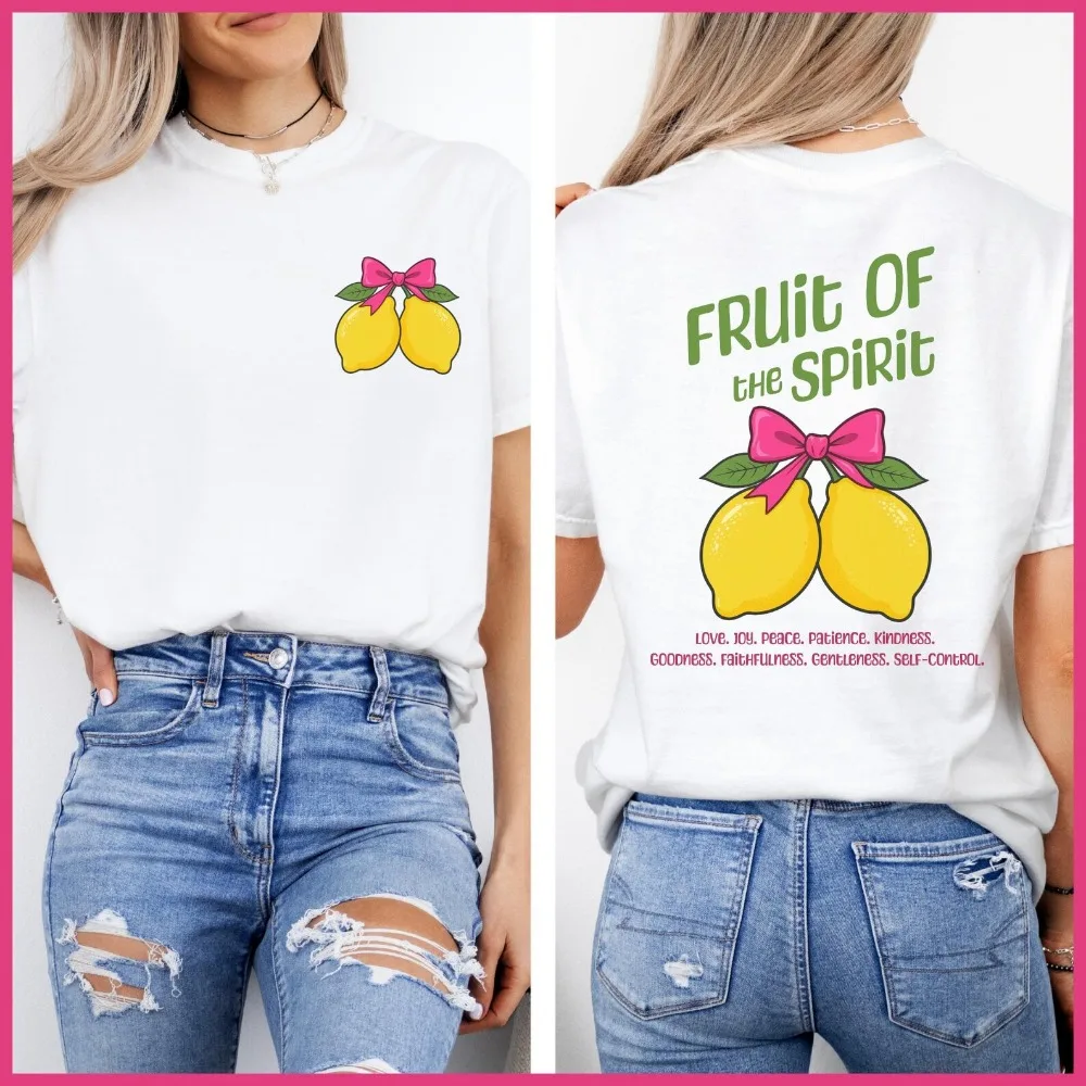

Fruit of The Spirit Women Tshirt Lemons Fruit of The Spirit Tshirt Lemons Into Lemonade Christian Tops