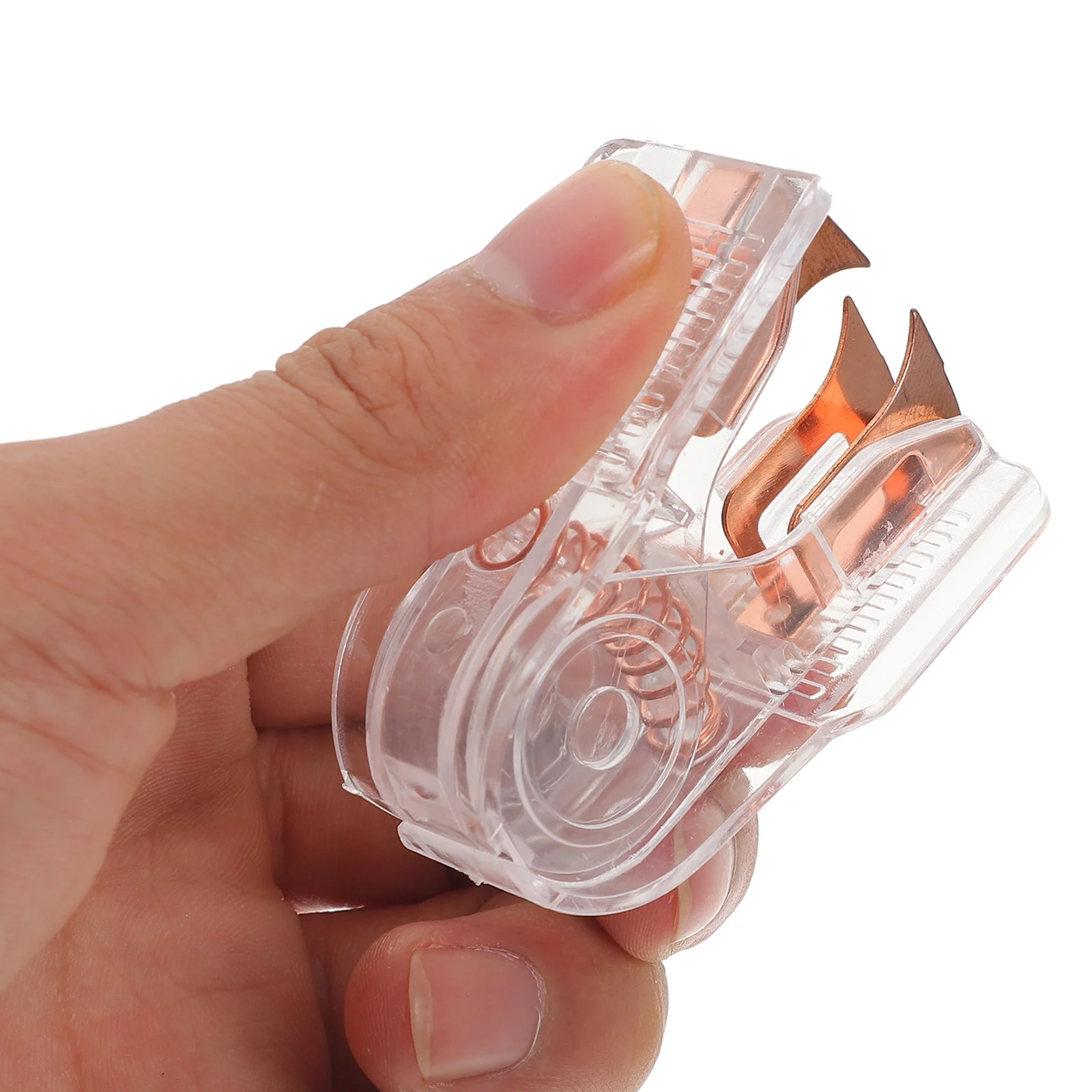 1Set Two Hole Punch Stapler Set Transparent Design Office Supplies Heavy Duty Paper Puncher Staple Remover Efficient Tool