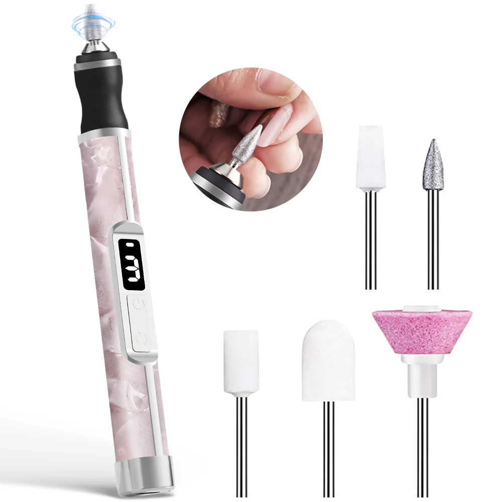 

Rechargeable Electric Nail Drill Kit with 3 Modes & LED Display, Professional Manicure Pedicure Tool for Nail Care & Gel Removal