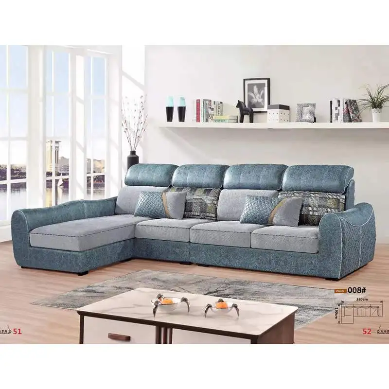 

For Luxury Fabric Furniture Chesterfield Velvet Fabric Corner Sofa Living Room Sectional for Cover High-density Sponge European
