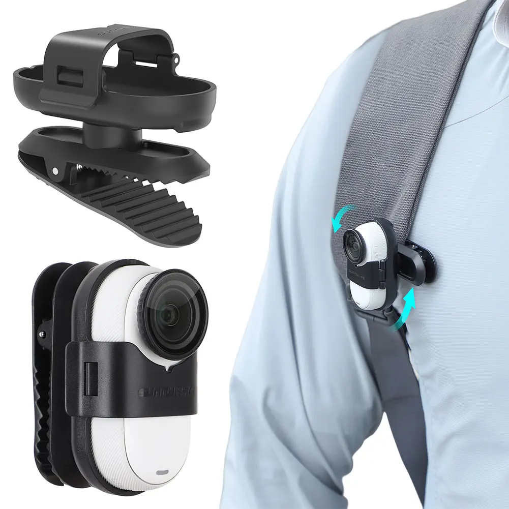 Camera Clip 360 Degree Fixed Mount Clamp Camera Cap Holder for Insta360 GO 3S/GO 3 Sports Camera Accessories