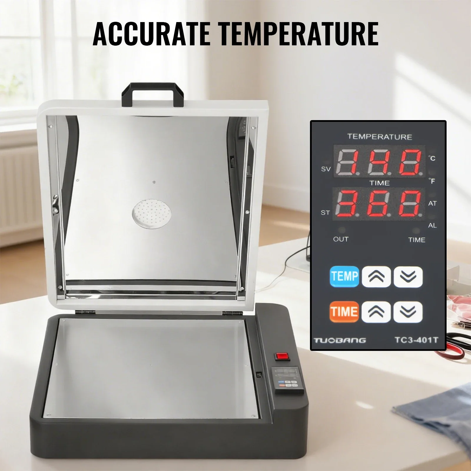 مجفف فرن Sihao A3 DTF مع التحكم في درجة الحرارة A4 DTF سخان معالجة الفرن نقل مسحوق الذوبان الساخن شاكر