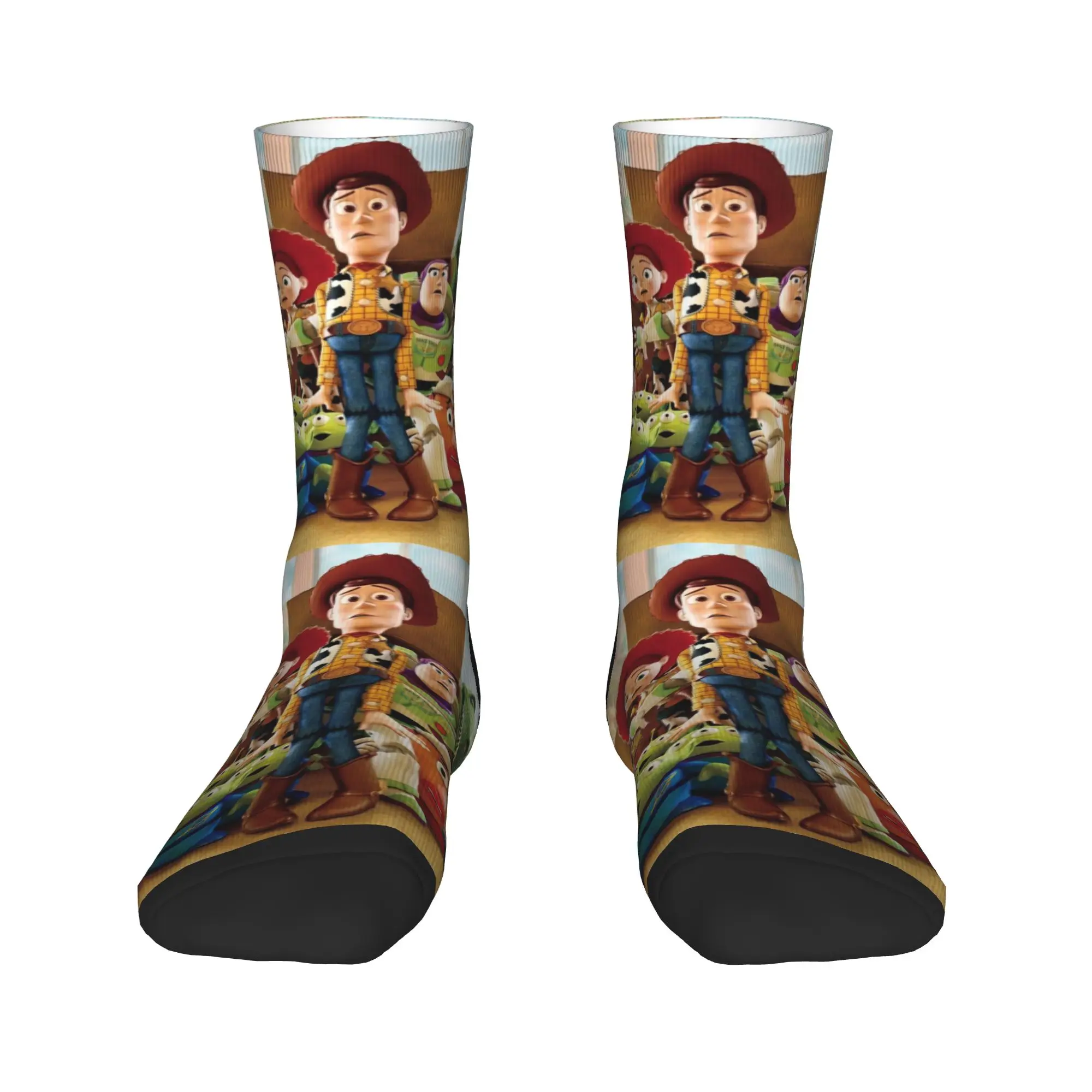 

Kawaii Men's Cartoon Toy Story Pattern Dress Socks Unisex Warm Breathbale 3D Printed Crew Socks