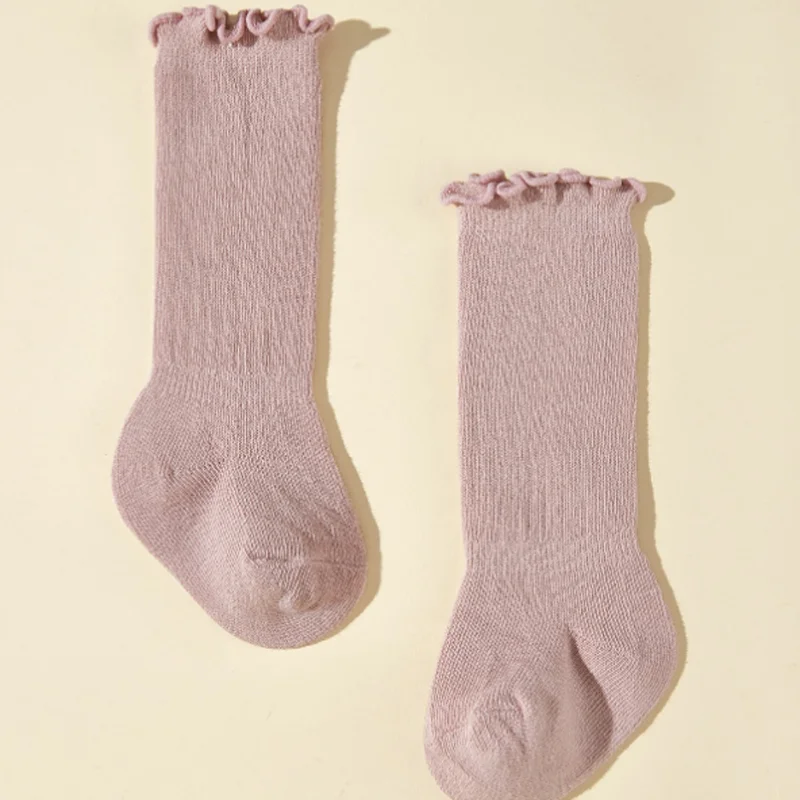 Chaussettes à tube long pour enfants, garçons et filles, nouveau, 2 paires par lot