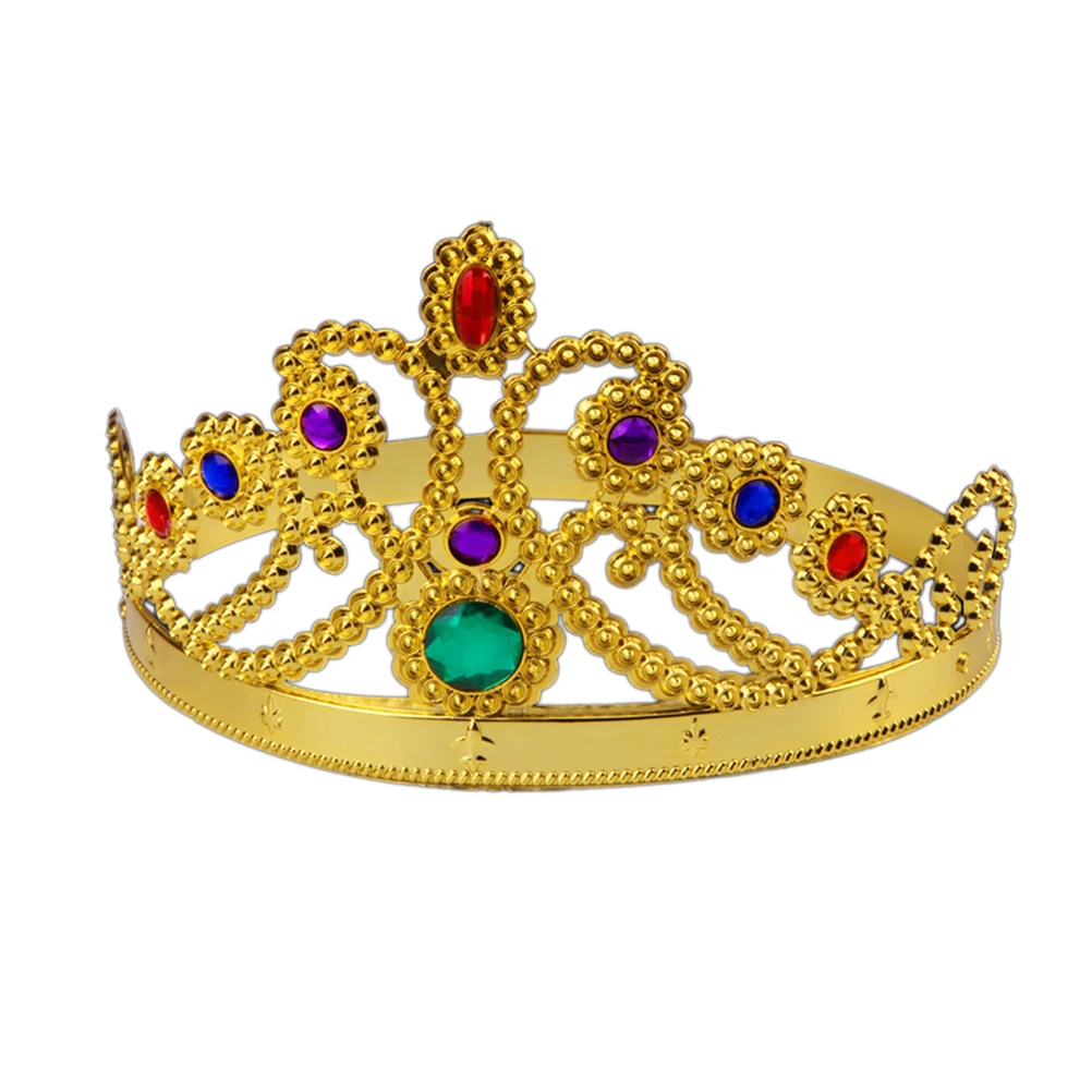 

5 pcs Crown Halloween Props Royal Medieval Princess Monarch Unique King Plastic Stage Party Hat Thanksgiving Birthday