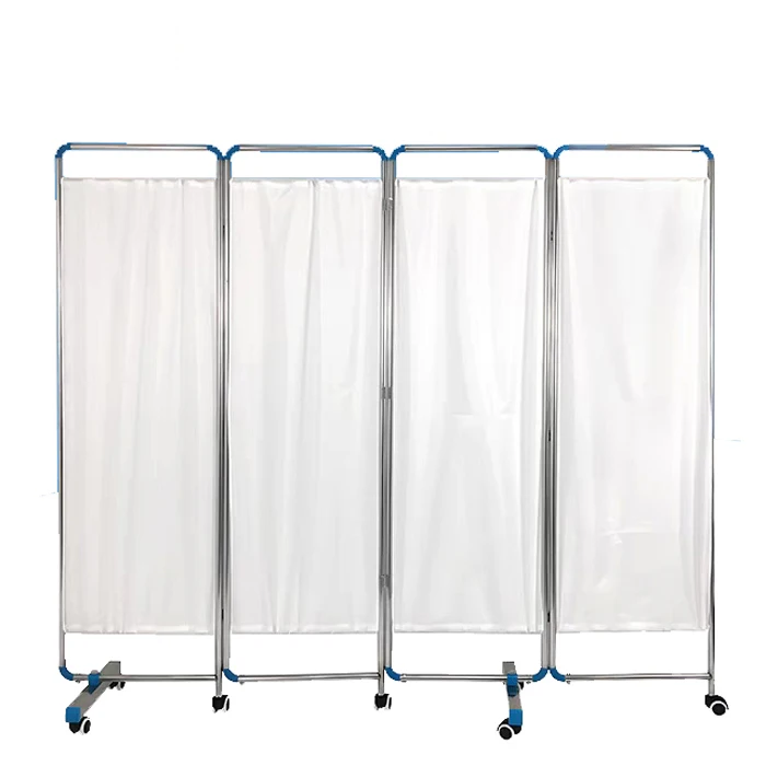 

BDT229 Medical Curtain Screen Hospital Bed Curtain Folding Ward Screen 4 Sections