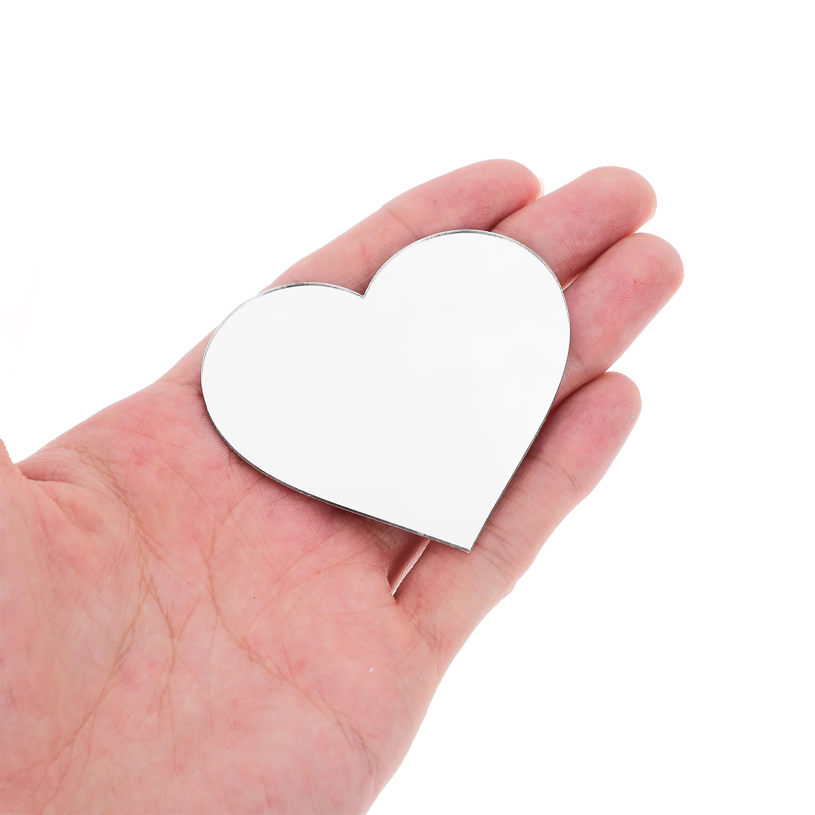 10 個のアクリル化粧鏡レンズ自己粘着交換シートハンドヘルドミラー用 DIY 電話ケースステッカーポータブル