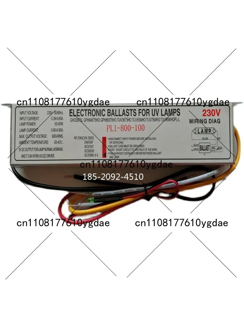 PL1-800-100 UV Disinfection and Sterilization Lamp Special Ballast Sl1-100 Electronic Rectifier 230V