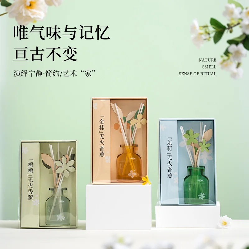 100ml Flameless Liquid Aromatherapy Gift Box: Home Long-lasting Air Freshness Jasmine, Gardenia And Osmanthus Aromatherapy