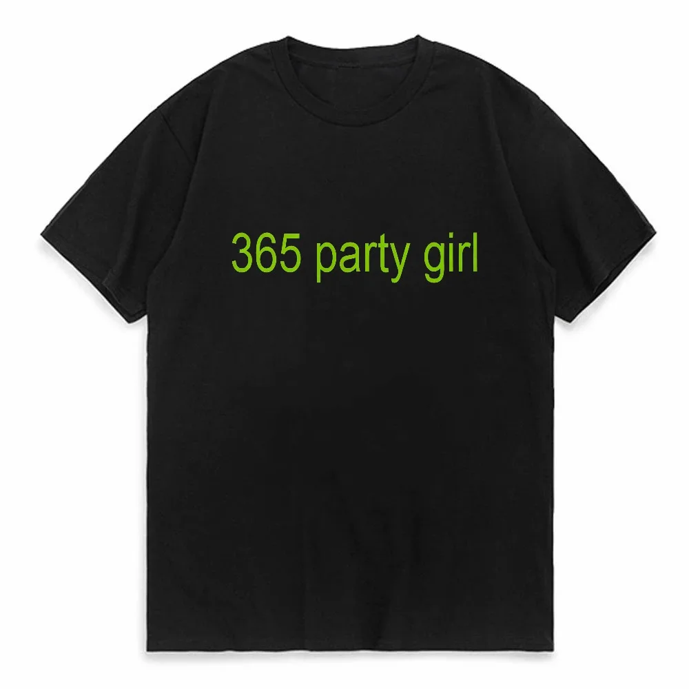 

365 Party Girl T shirt Charlie XCX Brat 360 Album Top Short Retro Fashion men Women's tee Grunge Cult Classic Printed t-shirt