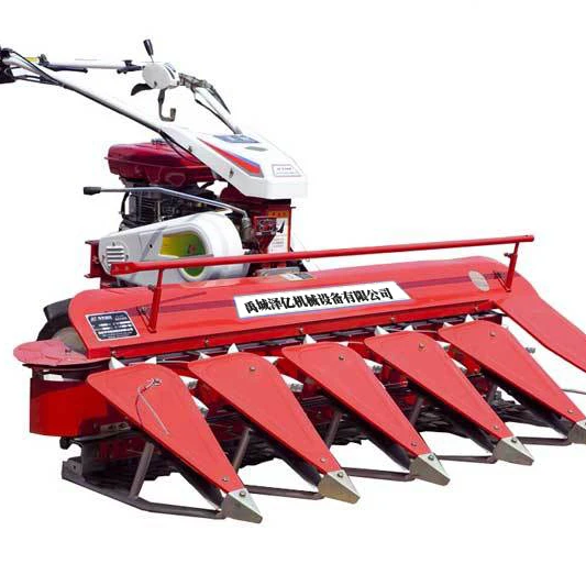 Small farm self-pushing hand-held harvester rice wheat sorghum straw harvester