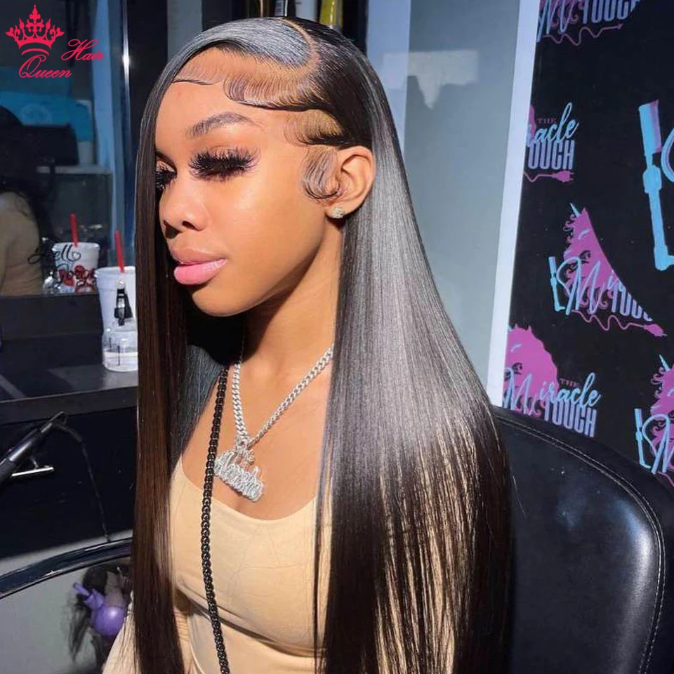 Invisible HD Lace Wigs Virgin Human Raw Hair Wig Malaysian Straight 13x6 13x4 Lace Frontal Pre Plucked Baby Hair Small Knots