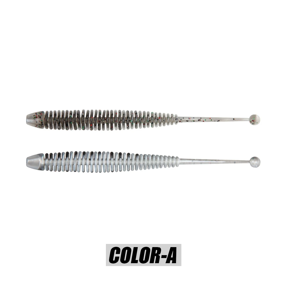 Spinpoler Weiche Köder Angeln Köder Shad Stick Wurm Meer Bass Gefälschte Regenwurm Künstliche Forelle Bass Drop Shot Barsch Leurre 10 teile/paket