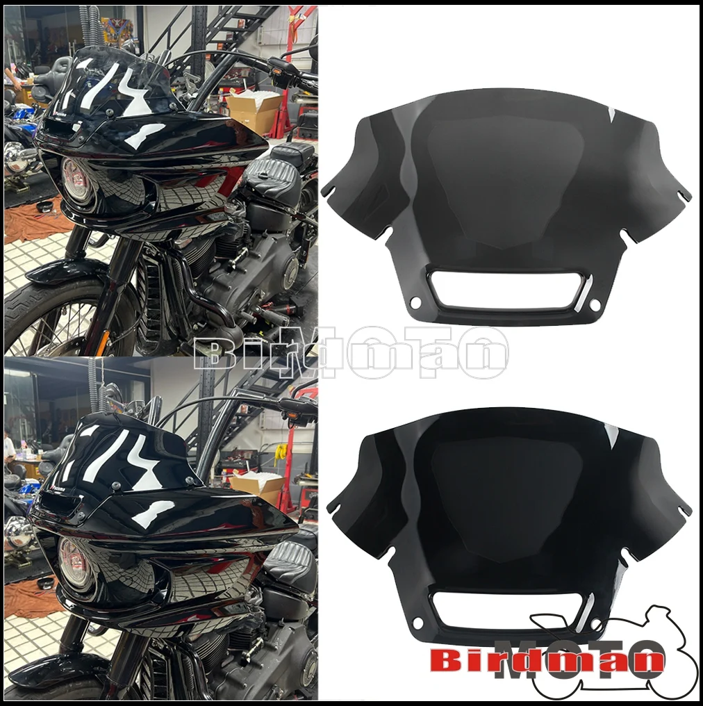 

Motorcycle Front Windscreen Windshield For Harley Softail Low Rider ST 2023 2024 2025 El Diablo FXRST 2022-2024 Wind Splitter