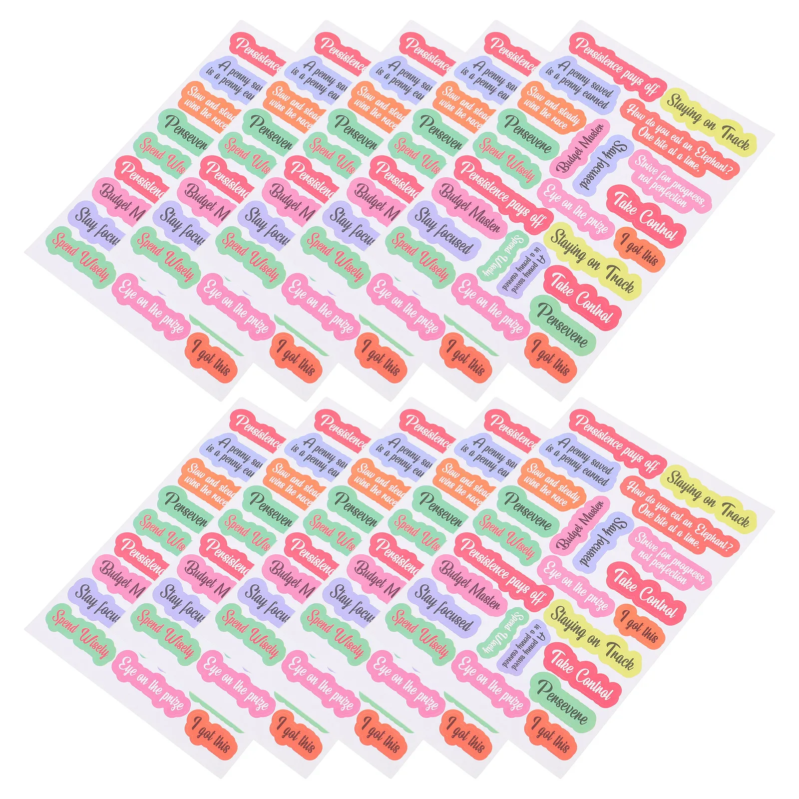 

10 Pcs Handbook Label Sticker Stickers Budget for Planners Cash Envelope Binder Notebook Vinyl Coated Paper Labels