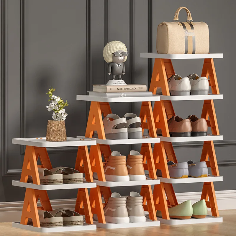 

Shoes Shelf 1Pcs Household Vertical Shoe Rack Living Room Space Saving Shoes Organizer Balcony Stand Holder Plastic Shoe Cabinet