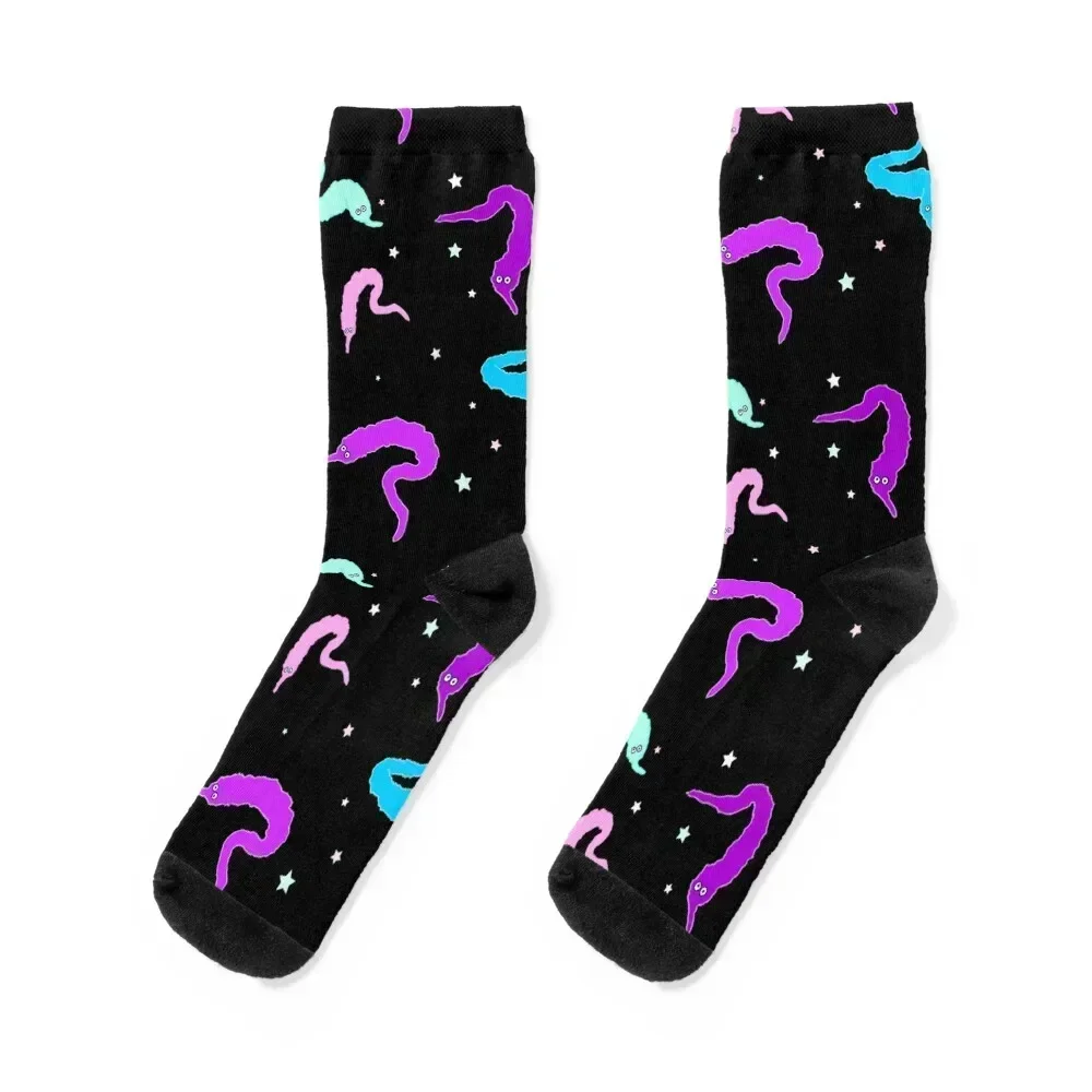 

Worms in Space Socks crazy sheer japanese fashion floral Socks Female Men's