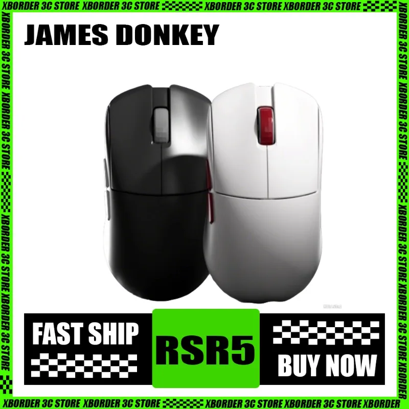 

Мышь James Donkey RSR5, 3 режима, беспроводная Bluetooth PAW3395, двойная частота возврата 8K, профессиональная игровая мышь для киберспорта, игровой офис