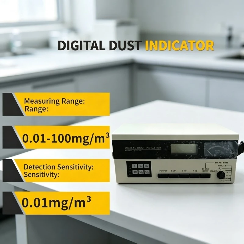 Portable Dust Meter 0.01-100mg/m3 | Digital Microcomputer Handheld Dust Detector High Precision Air Quality Tester