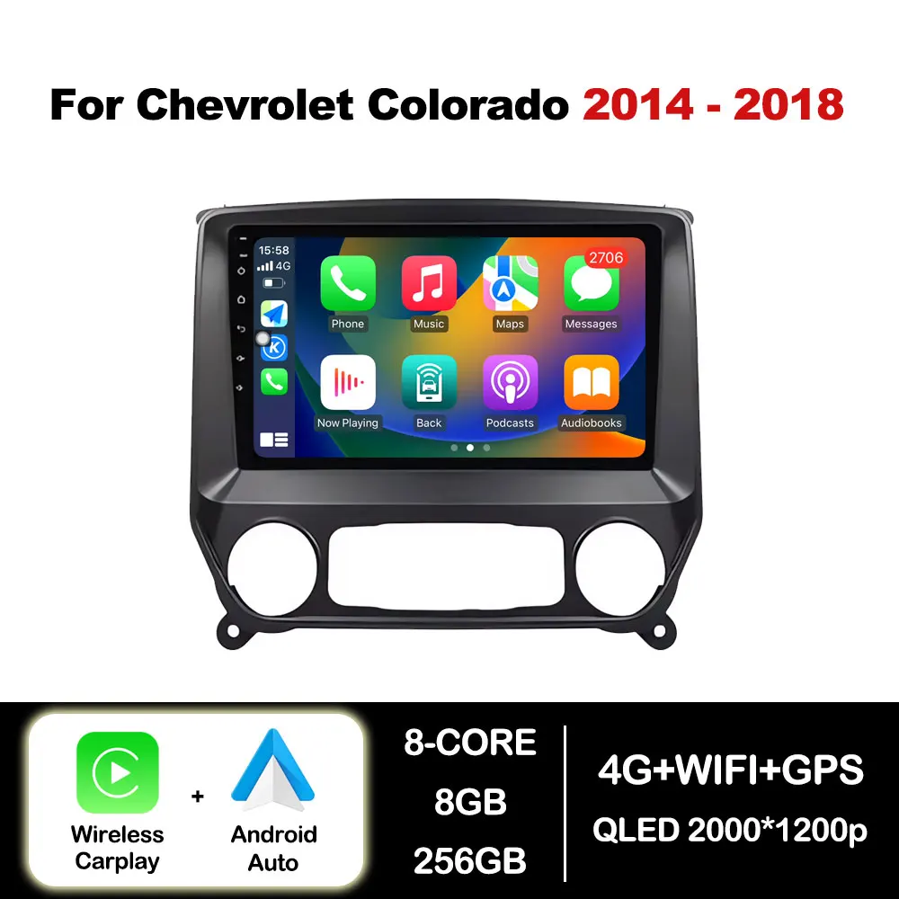 

10 " Android Auto Stereo For Chevrolet Colorado 2014 - 2018 For Silverado GMC Sierra VIA Vtrux Truck 2014 - 2018 GPS Car Radio