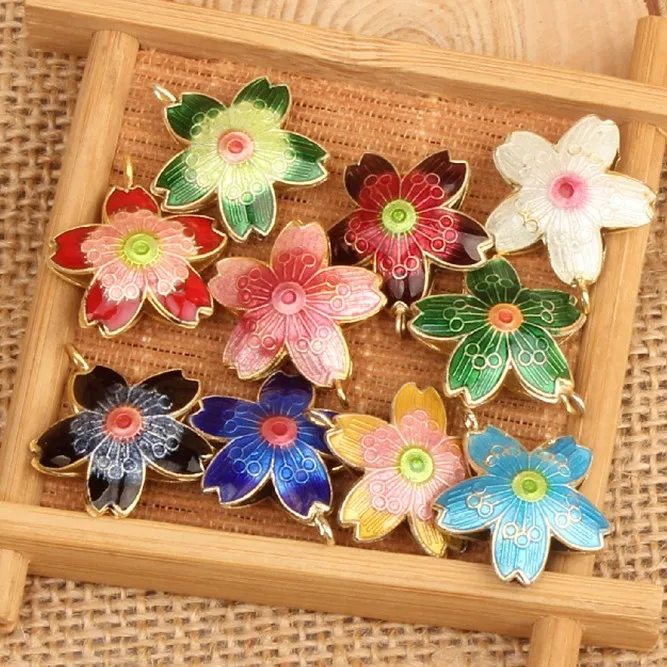 

2 Pcs DIY High End Cloisonne Star Charms for Jewelry Making Beads, Handmade Enamel Starfish Pendants Chinese ICH Accessories