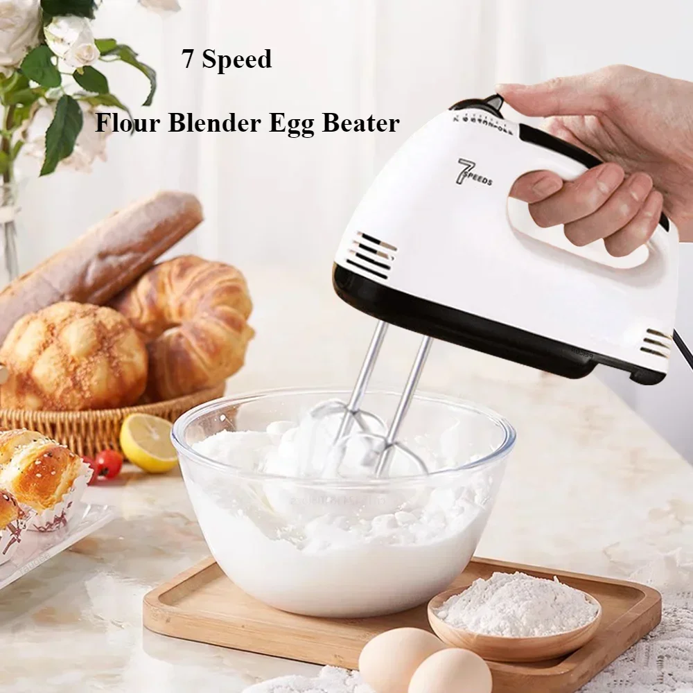 Batidor de huevos eléctrico de mano, mezclador automático para el hogar, batidora de masa multifuncional para crema y clara de huevo, batidor de huevos para cocina