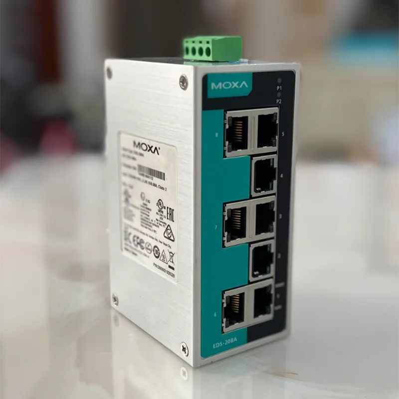 

MOXA EDS-208A-T Industrial 8-port Ethernet switch -40 to 75°C Wide temperature type