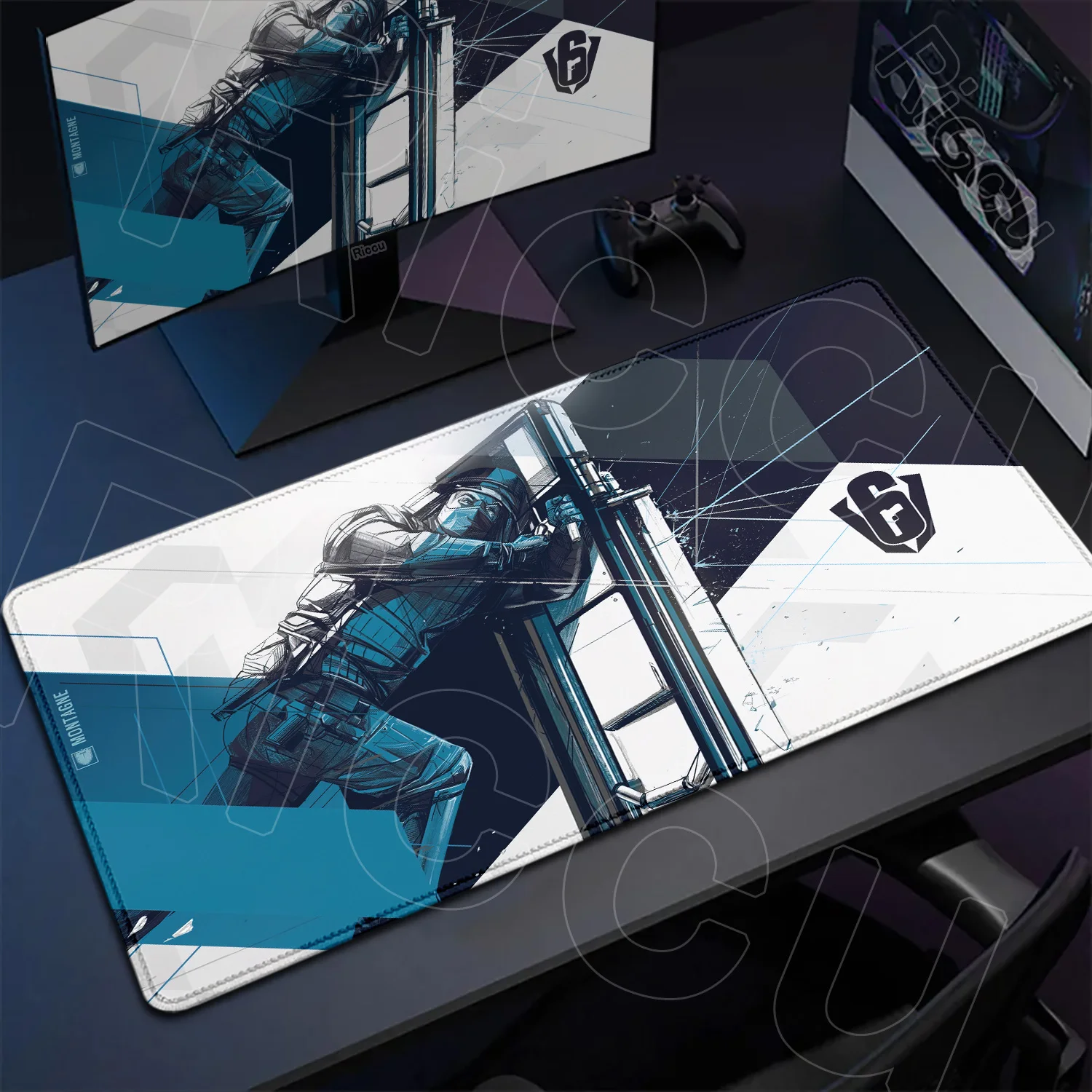 

400x900mm XXL Game R6 R-Rainbow Six Siege Colorful Computer Anime Mouse Pad Pc Gamer Desk Office Carpet Gaming expand Desk mat