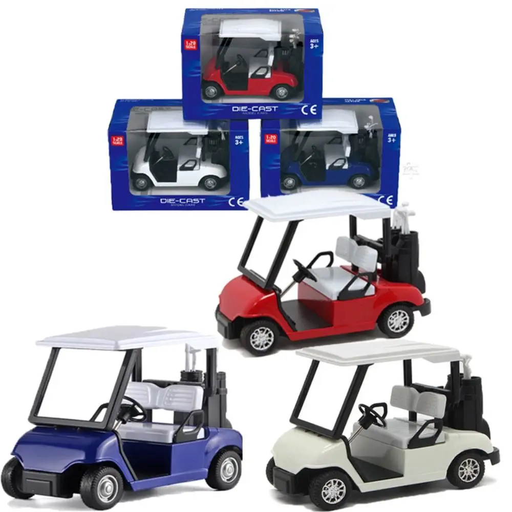 Premium Alloy Golf Cart Replicas Miniature Size Pull-back Mechanism Miniature Golf Cart Funny Interactive Golf Cart Model Gifts view 3