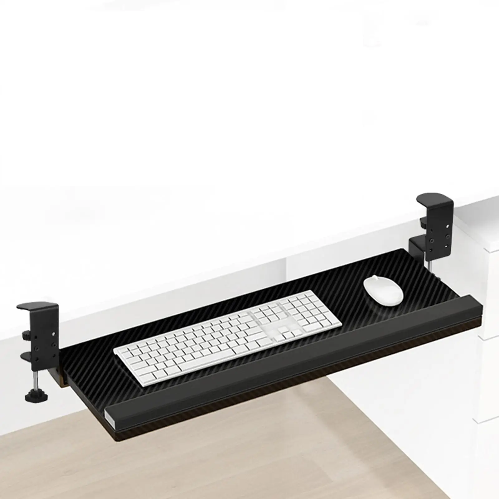 1 Pcs Punch-free Keyboard Tray Computer Desk Storage Rack Mouse Holder Drawer Tray Desktop Slide Clip on Keyboard Shelf