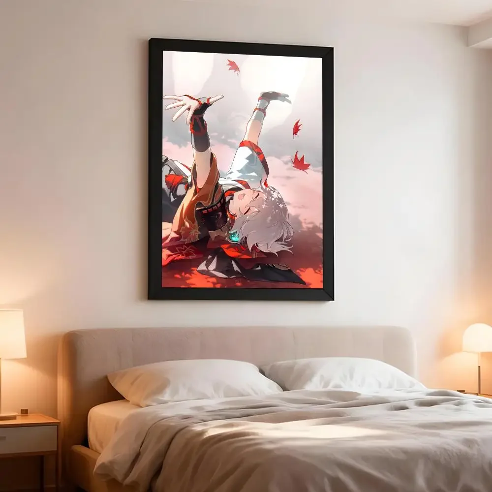 game character G-Genshin Impact Kaedehara Kazuha Poster Artistic Instant Peel-Off Wall Decor Setter for Bedside & Shared Room