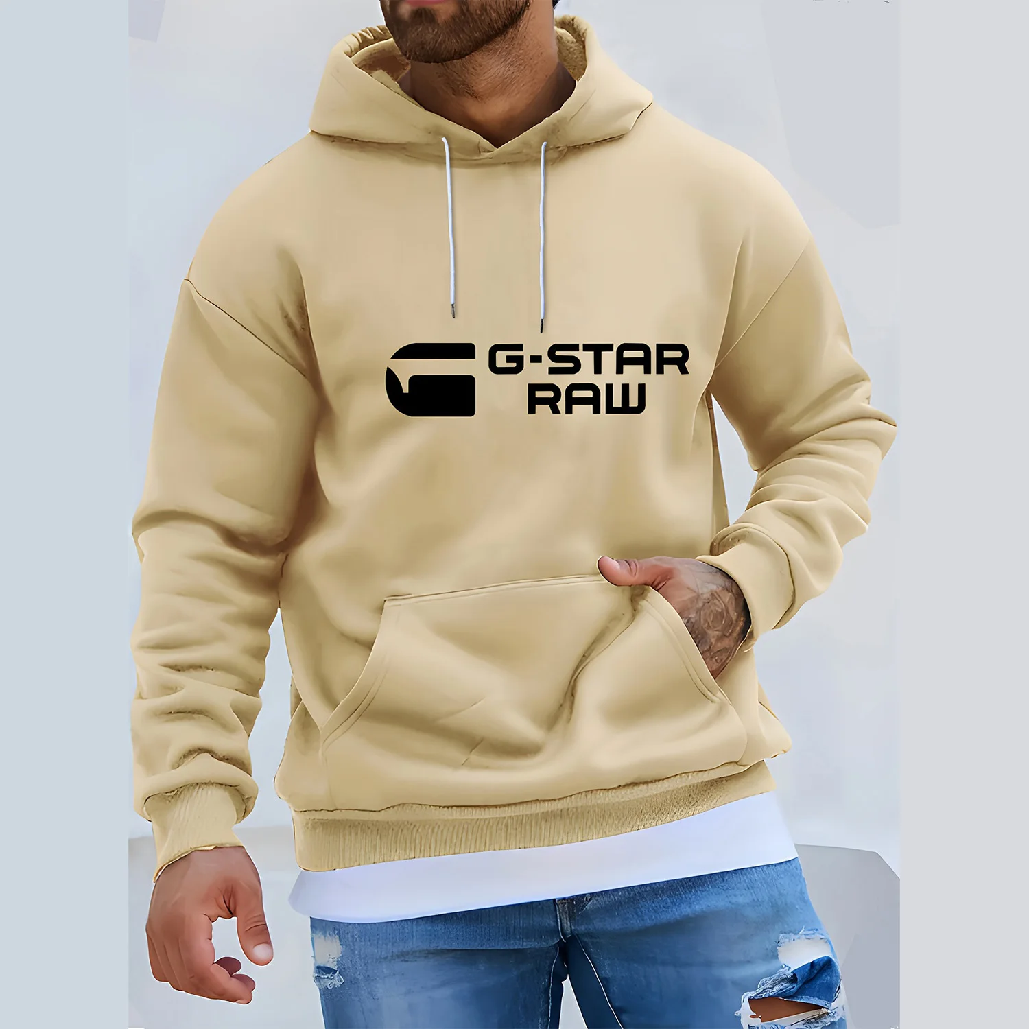 G STAR 3D Printed Men Hoodies High Street Hip-hop Fashion Pullover Sweatshirt 2024 Autumn Streetwear Mens Designer Clothes