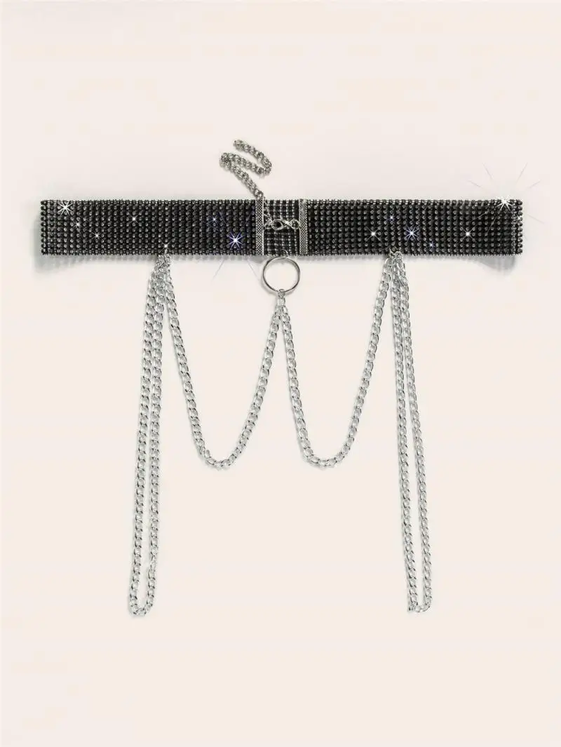 Mode Damesriem Nieuwe Mesh Strass Metalen Ketting Mode All-Match Riemen Groothandel Drop Shipping