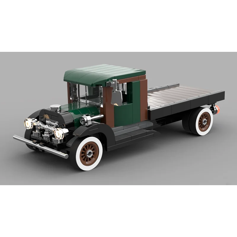 2024 Old Flatbed Car City Car Speed Champion Classic Classic Car Building Blocks Brick Boy Racing Model Children's Toy Gift