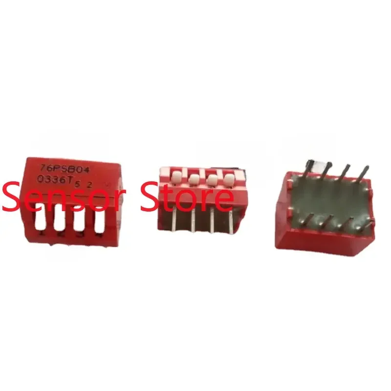 10PCS Imported 4P Side Dial/keyboard Type 4-position Dial Switch  Pull Code 2.54 Spacing Red