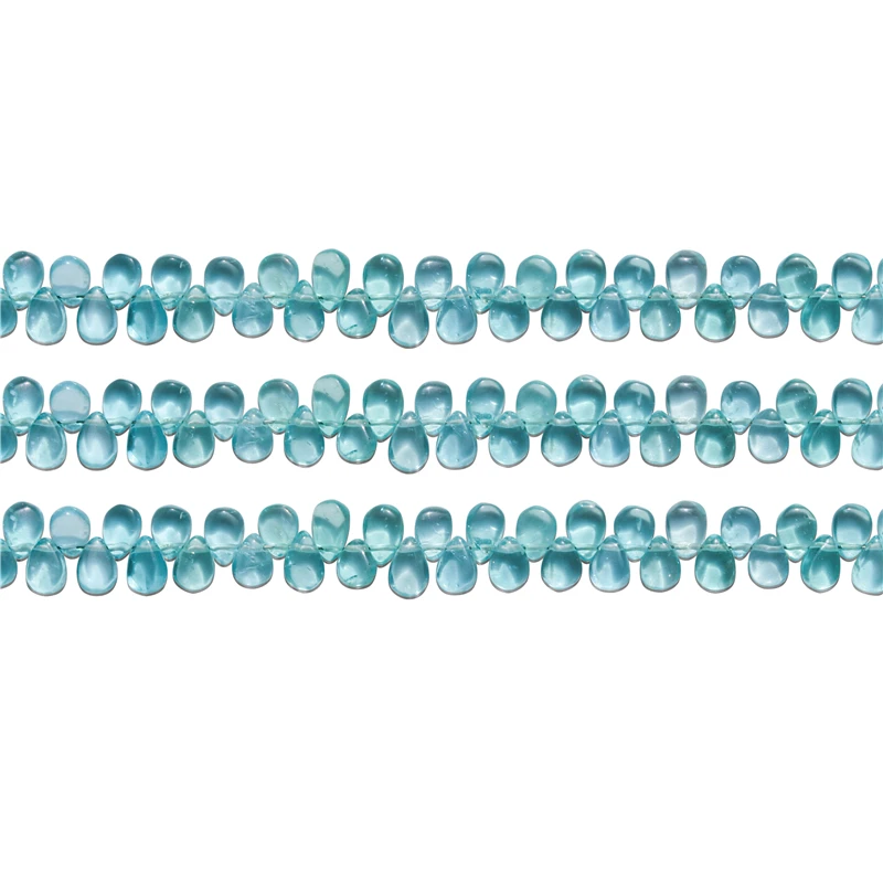 Natural Stone 7A Apatite Flat Drop Beads 4x6-7MM For Jewelry Making Diy Bracelet  Necklace