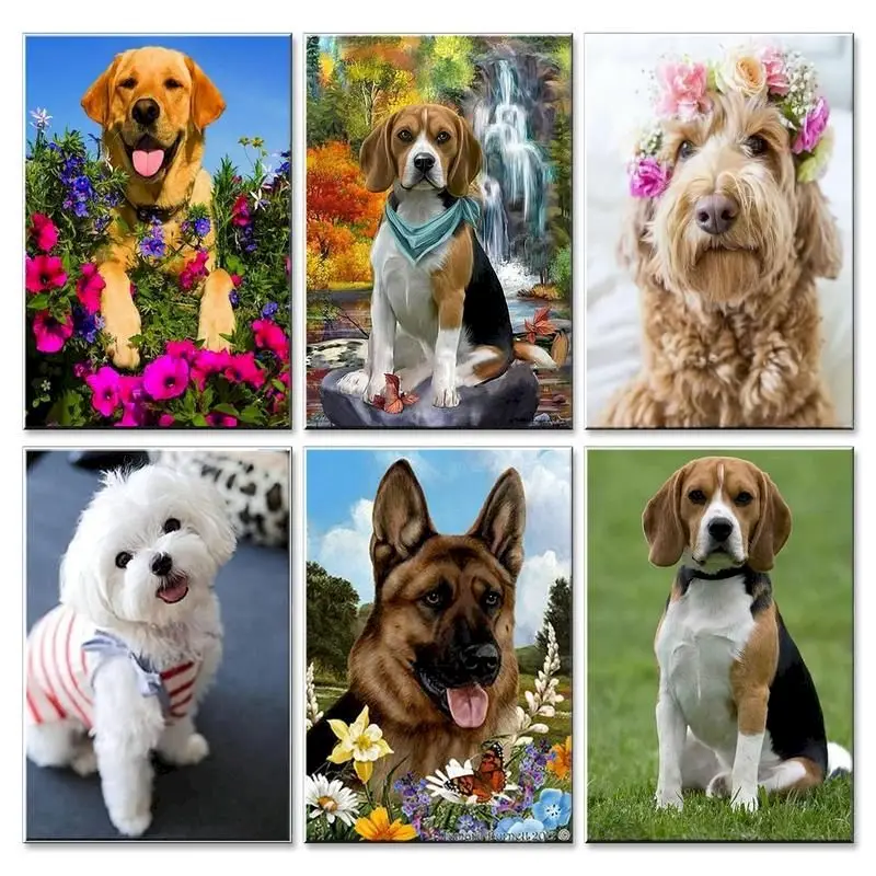 

SDOYUNO Diamond Painting Dog Full Square Drill 5D DIY Diamond Embroidery Sale Animal Cross Stitch Handmade Gift Home Decoration