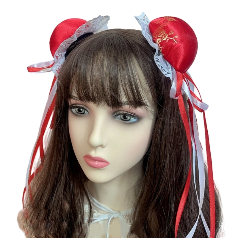 Cosplay Hair Clip Hair Bun Cover Hairpin for Teens Girl Animes Hair Clip Subcultures Side Bun Clip Theme Party Barrettes