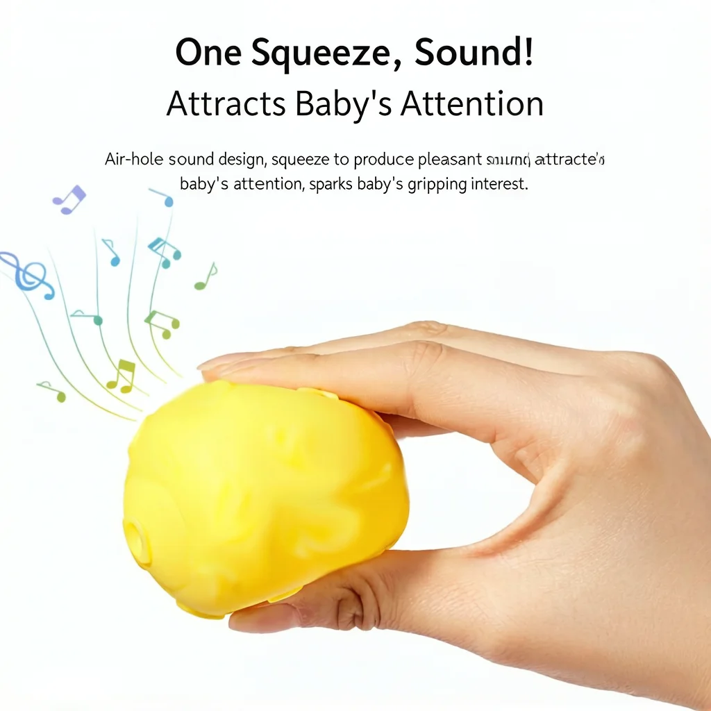 Baby Sensory Balls 6-Pack Textured Soft Foam Balls for Early Development, Tummy Time Toys for Infants Toddlers