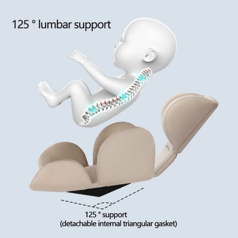 Cojín transpirable y suave para cochecito de bebé, almohadilla de inserción para coche infantil para las cuatro estaciones, almohada de soporte para el cuello, colchón