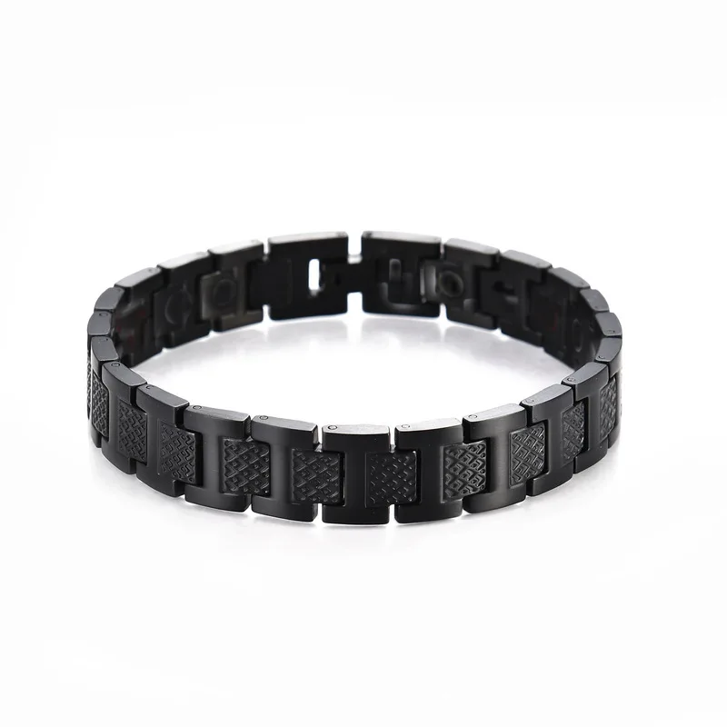 Stainless Steel Crocodile Fish Scale Bracelet Men Street Trendy Hip Hop Punk Gothic Cross Border Hot Selling Fashion Jewelry