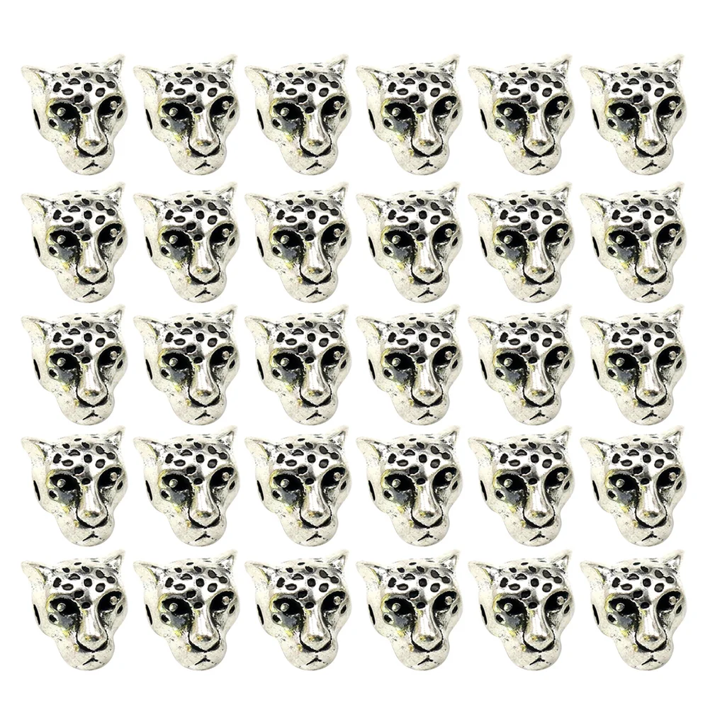

30 Pcs Head Pendant Alloy Alloy Pendant Charm Charm Silver DIY Jewelry Making Bracelet Necklace Accessories