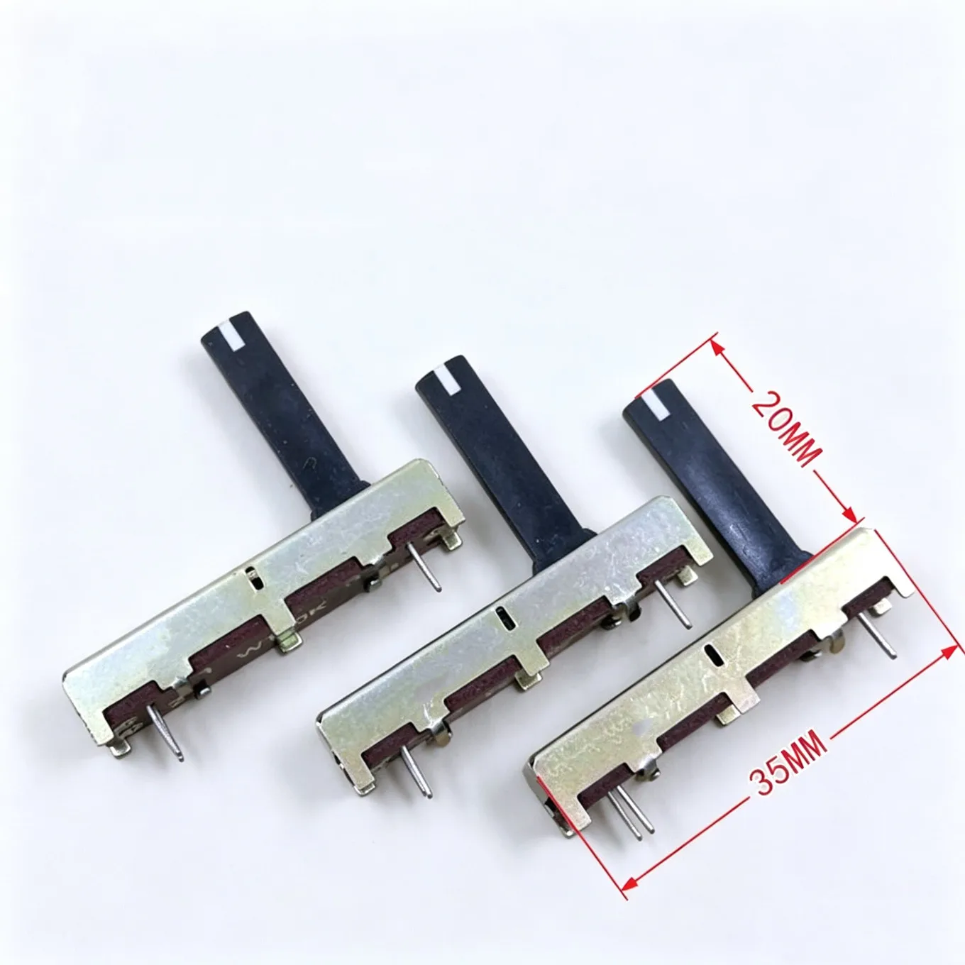 Original New 100% RA-2043F 35MM Sliding Pusher Single Potentiometer W100K Handle 20MMC Mixing Console (SWITCH)