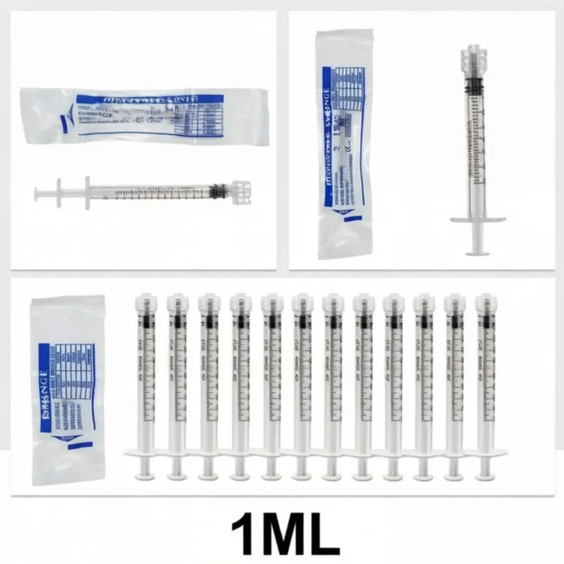 20, 50, 100 Unidades de Jeringas de Plástico Luer Lock de 1 ml para Laboratorio, Esterilizadas, Empaque Individual, Inyector, Dispensador de Pegamento, Muestreador