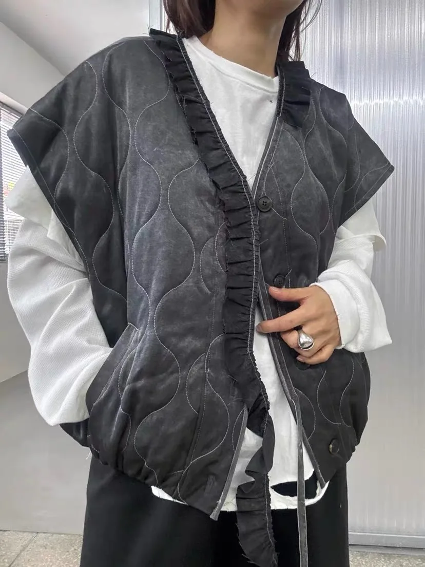 Faionable Versatile Loose Cotton Vest Women's Early Autumn New Sle Streetwear Trendy Inner Wear Suitable for Various Occa...