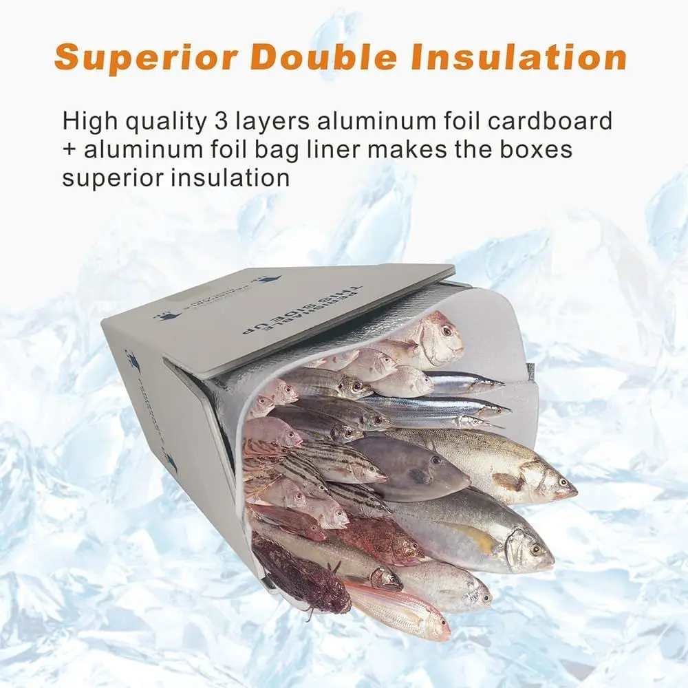 Pacote com 4 Caixas de Envio Isoladas Pequenas, 15x10x11 Polegadas, Adequadas para Entrega de Alimentos Frios e Perissáveis, Brancas